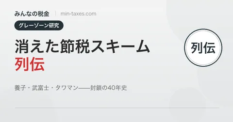 消えた節税スキーム列伝｜封じられた手口の40年史