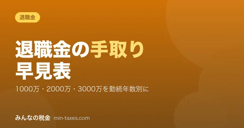퇴직금 세금·실수령 조견|1000만·2000만·3000만, 근속연수로 급변